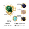 Turquoise Malachite Lapis Aesthetic Ring