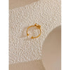 Delicate Shiny Zirconia Bow Open Finger Ring