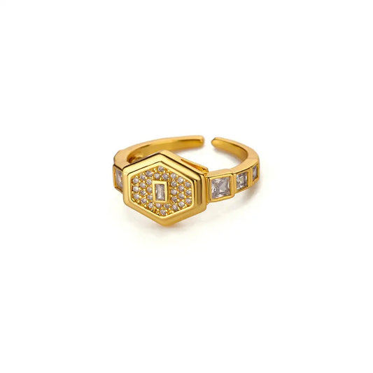 Zircon Hexagon Ring