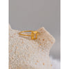 Square Zirconia Gold Color Ring