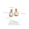 Baroque Imitation Pearls Square Stud Earring