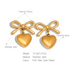 French Style Elegant Heart Shaped Pendant Earring