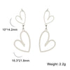 Boucles d'oreilles élégantes et exquises avec pendentif double cœur