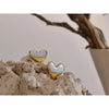 Natural Shell Heart Love Chic Stud Earring