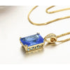 Collier de suspension Princess Ocean Blue CZ