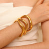 Exaggerated Irregular Liquid Wave Open Bracelet