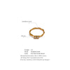 Woven Zirconia Twisted Gold Thin Ring