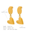 Elegant Heart Pendant Earring