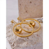 Boucles d'oreilles pendantes personnalisées en forme de boule creuse ronde