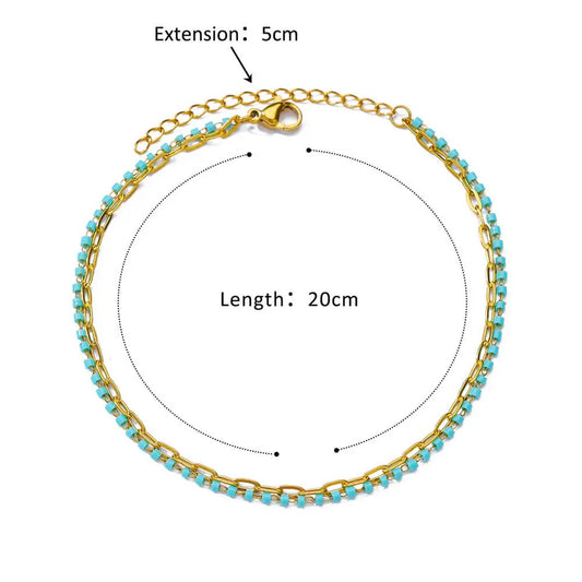 Boho Beadeds Anklet