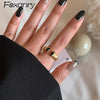 Trendy Elegant Sparkling Zircons Wedding Ring