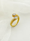 Pair Of French Retro And Fashion Zircon Ring