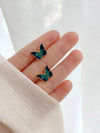 Vintage Green Ladies Butterfly Party Stud Earring