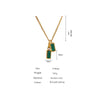 Green Zirconia Pendant Necklace