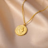 Portrait Queen Coin Necklace