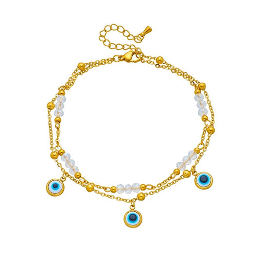 Double Layer Eyes Anklet