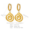 Boucle d'oreille pendante Vortex en poli fin