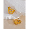 2024 Waterproof Fashion Zirconia Heart Earring