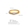 Bling Cubic Zirconia Metal Casting Gold Thin Ring