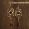 Boho Ethnic Geometric Water Drop Stone Earring