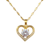 Gemstones Heart Pendant Necklace