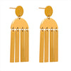 Polished Square Tassel Earring