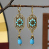 Boho Ethnic Geometric Water Drop Stone Earring