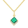 Oval Emerald Pendant Necklace