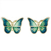 Vintage Green Ladies Butterfly Party Stud Earring