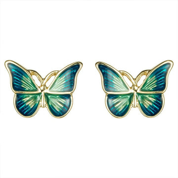 Vintage Green Ladies Butterfly Party Stud Earring