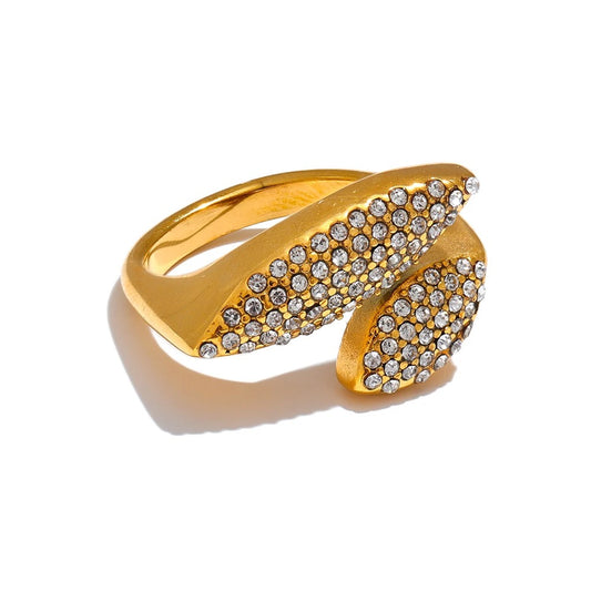 High quality Bling Zirconia Gold Ring