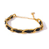 Trendy Leather Chain Bracelet