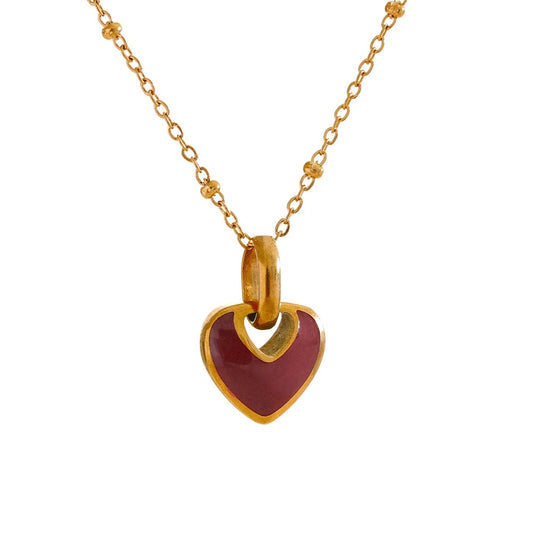 Gorgeous Red Heart Love Pendant Necklace