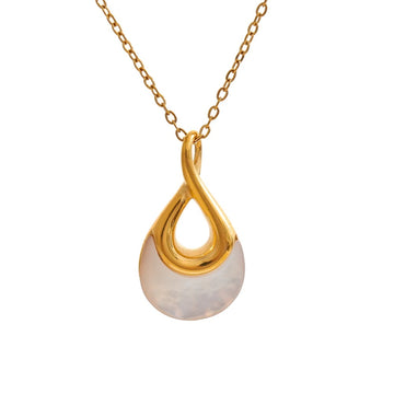 Natural Stone Water Drop Beautiful Pendant Chic Necklace