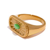 Green Opal Stone Geometric Ring