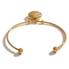 Fashion Round Pendant Opening Wrist Cuff Bracelet