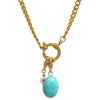 Blue Natural Stone Star Chain Collar Necklace