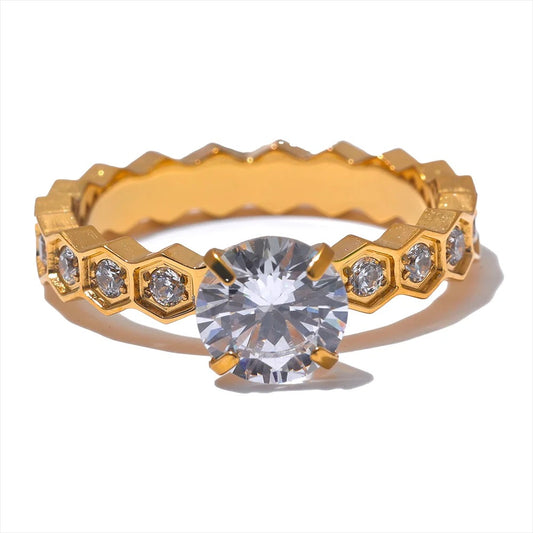 Luxury Bling Cubic Zirconia Classic Ring