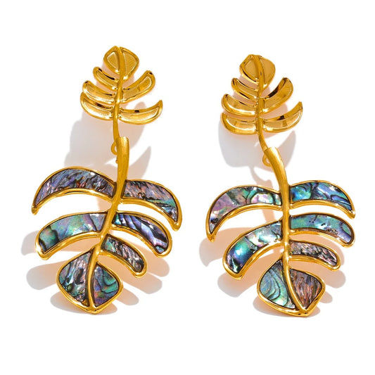 Big Leaves Drop Dangle Statement Earring