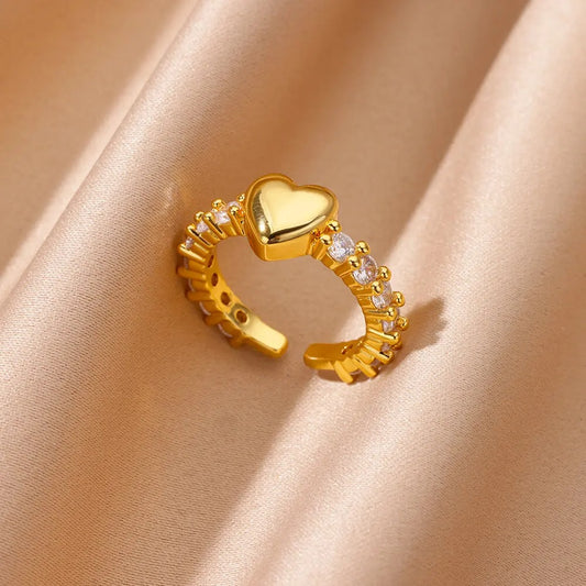 Zircon Small Heart Ring