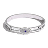 Evil Eye Stainless Metal Cubic Zirconia Bangle Bracelet