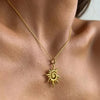 Whirlpool Sun Pendant Necklace