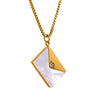 Fashion Envelope Natural Shell Pendant Necklace