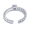 Beliebter offener Ring mit Zirkonia