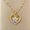 Gemstones Heart Pendant Necklace