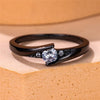 Small Zircon Stone Engagement Ring