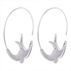 New Swallow Bird Thin Hoop Earring