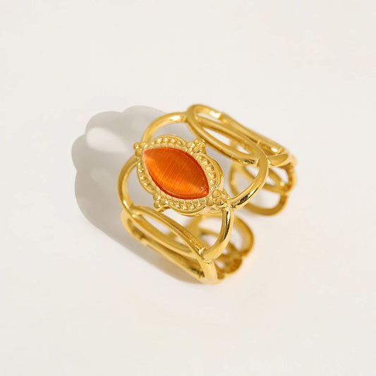 Luxuriöser Opal Vintage Ästhetischer Designer Ring