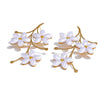 Fashion Imitation Pearls Flower Gold Color Big Stud Earring