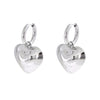 Smooth Stereoscopic Heart Love Drop Earring